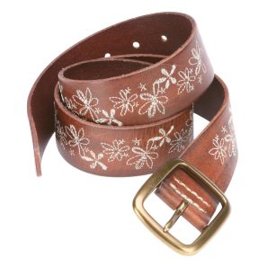 Women's Embroidered Leather Belt