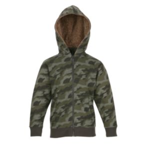 Boy's Camo Zip Thru Hoody